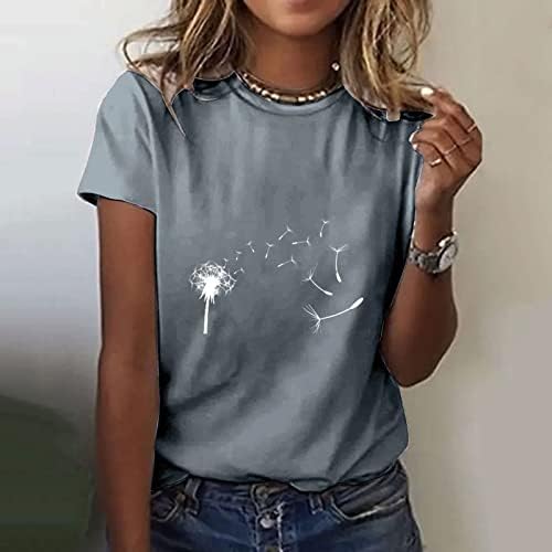 Bayan T Shirt Yaz Sonbahar Kısa Kollu Yumuşak Rahat Giyim Ekip Boyun Pamuk Grafik Brunch Üst Gömlek Bayanlar için