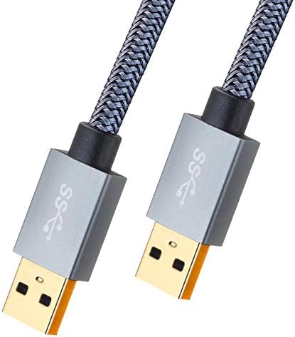 USB'den USB'ye 3.0 A Erkek-Erkek Kablo 1 ft, Faodzc USB A'dan Kabloya Naylon Örgü USB Erkek-Erkek Kablo Çift Uçlu