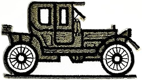 Kleenplus 3 adet. Karikatür Antika Araba Gri Yama İşlemeli Rozet Demir On Dikmek Amblemi Ceketler Kot Pantolon Sırt