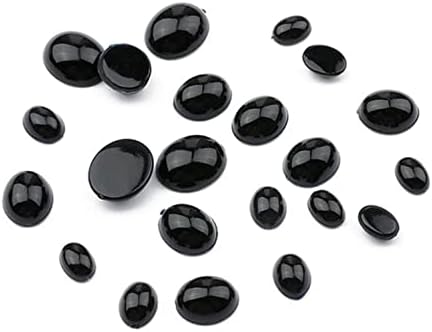 WellieSTR 200 adet (8x10mm/Siyah) Mini Güvenlik Burun Cabochons, plastik Oval Burun Gözler Flatback Hayvan Zanaat
