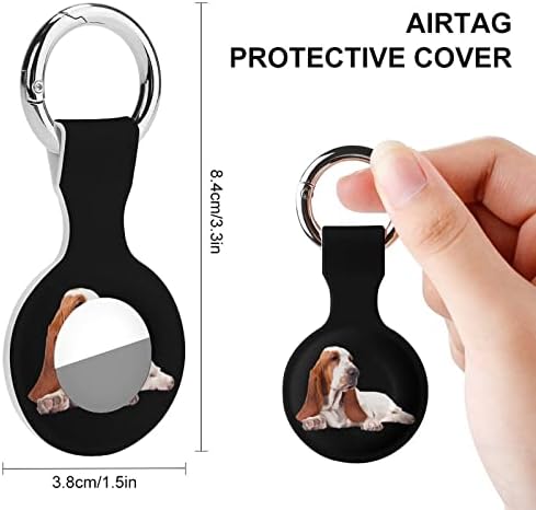 Basset Hound Köpek silikon kılıf için Airtags Anahtarlık ile Koruyucu Kapak Airtag Bulucu İzci Tutucu Aksesuarları