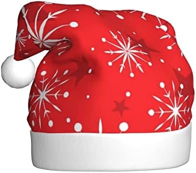 Kar tanesi Ve Yıldız Noel Şapka, Peluş Noel Noel Baba Şapka İçin Kadın Erkek, yenilik Hatchristmas Yeni Yıl Şenlikli