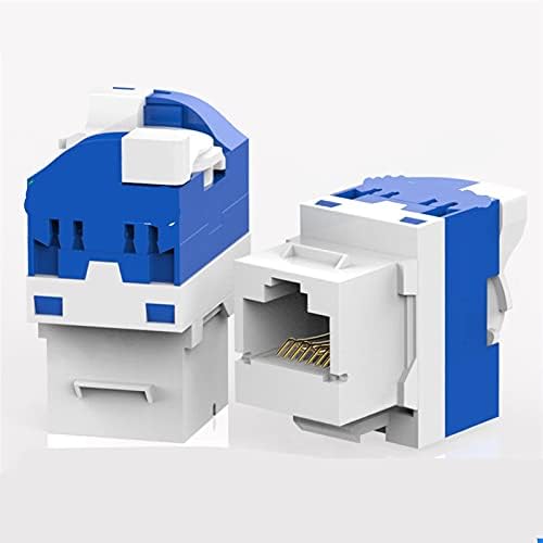 ZHENGGF-CPL 5 ADET Keystone Jack Modülü Konektörü Ağ Çoğaltıcı Ethernet duvar jakı delme aleti Gerekmez (Paket: 5