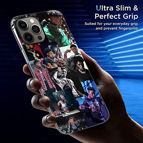 Serin Yine Rap Kırdı Telefon Kılıfı iPhone 12/12 Pro ile uyumlu Asla Youngboy Kolaj Trendleri Kauçuk Baskı Şeffaf