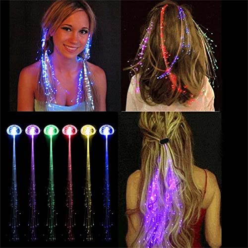 LED ışıkları saç Light Up Fiber LED saç Tokalarım parti ıyilik için parti Bar dans Firkete saç tokası renkli flaş
