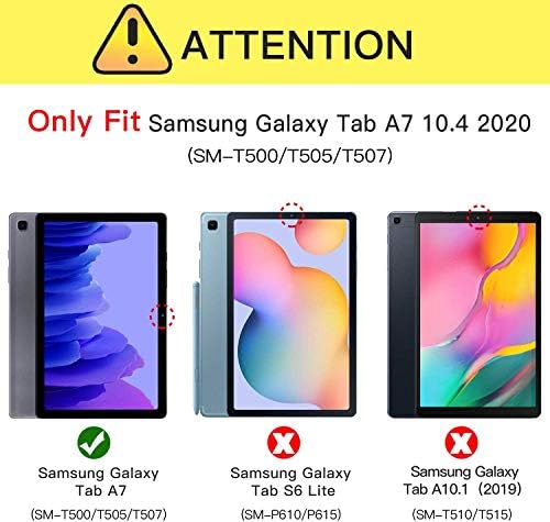 BMOUO Samsung Galaxy Tab A7 Durumda, Galaxy Tab A7 10.4 Durumda, Samsung Tab A7 Durumda 10.4 2020, darbeye dayanıklı