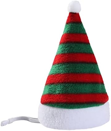 Pet Noel Şapka Kedi Şenlikli Şapka Köpek Çizgili Noel Şapkalar Giyinmek Evcil Hayvan Şapkaları Küçük Köpekler için