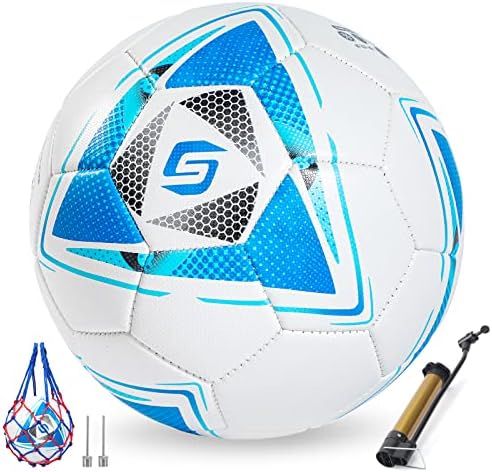 SARETAS Futbol Topu Resmi Boyutu 5 Açık Futbol Topları, Futbol Eğitim Topu Resmi Maç Futbol Topları ile Pompa ile