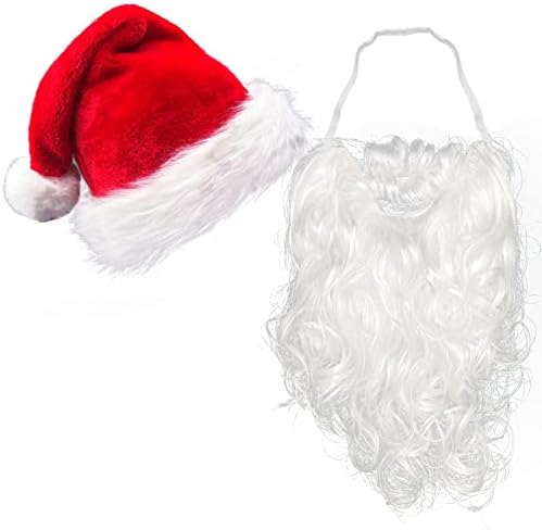 YXI Noel Süslemeleri Santa Sakal ve Şapka, noel Şapka Santa Sakal Maskesi yüz kapatma Çocuklar Erkekler Kadınlar
