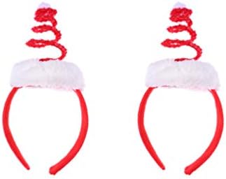 NUOBESTY Makyaj Bantlar 2 pcs Noel Ağacı Kafa Tatil Saç Çemberler için Noel Headdress Hediye Süs Parti Iyilik Malzemeleri