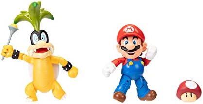 Süper Mario Nintendo 4 Aksiyon Figürü 2'li Paket-Mario Vs. Iggy Koopa