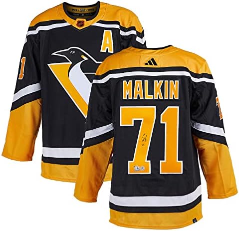 Evgeni Malkin İmzalı Pittsburgh Penguins Ters Retro 2.0 Adidas Forması - İmzalı NHL Formaları