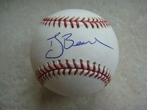 T. J. Beam Yankees / pirates, coa İmzalı Beyzbol Toplarıyla Resmi Ml Topu İmzaladı