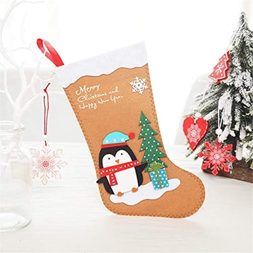 AOYEZIUS Noel Çorap Çorap Hediye Çantası Noel Asılı Çorap Şeker Kılıfı Noel Hediyesi, Penguen