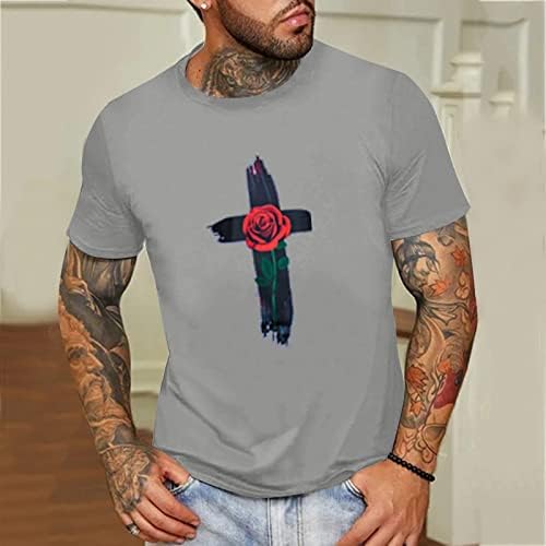Bmısegm Yaz erkek T-Shirt Erkek Yaz Moda Rahat Yuvarlak Boyun Küçük Baskı T Shirt Yumuşak pamuklu uzun kollu tişört