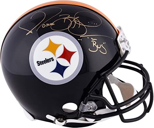 Jerome Bettis Pittsburgh Steelers, Otobüs Yazıtlı Otantik Riddell Pro Line Kaskını İmzaladı - İmzalı NFL Kaskları