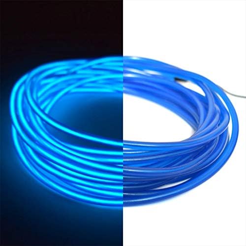 1-Pack 10 m / 32.8 ft Mavi Neon led hafif parlamalı EL Tel - 5mm Kalınlığında - EL Tel SADECE Zanaat Neon tel dize